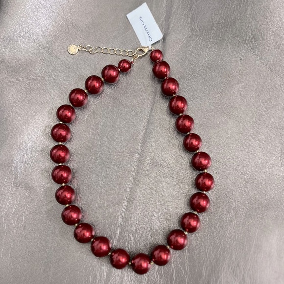Charter Club Jewelry - Charter Club Red Pearls Bead Necklace 16” NWT